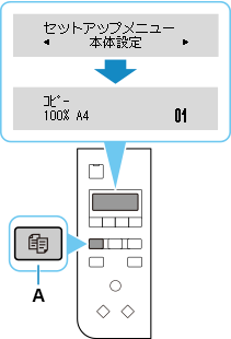 図:コピーボタンを押す